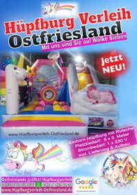 einhorn hüpfburg grosse rutsche , Hüpfburg Verleih Ostfriesland , Events für Kinder & Privat Veranstaltungen