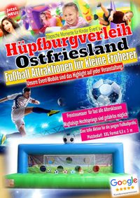 fußball , fussball Tor , Tor mit radar , Hüpfburg Verleih Ostfriesland , Events für Kinder & Privat Veranstaltungen