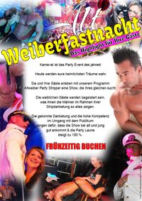 Hüpfburgverleih Ostfriesland | Karneval, Weiberfastnacht, Menstrip Show, DJ, Fasching, Flyer | Niedersachsen & Bremen